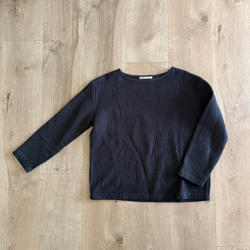 Black Crane Double Canvas Cotton Top XS